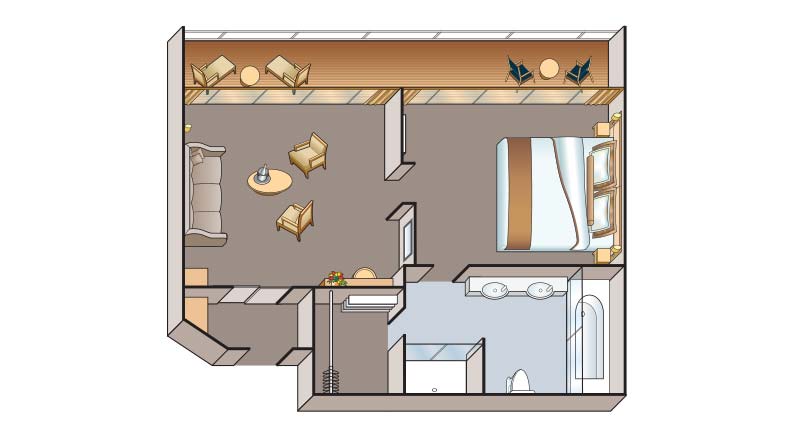 AA Suite floorplan on Viking Rurik