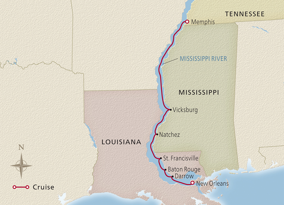 Map of the Heart of the Delta itinerary