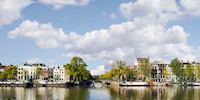 Panorama view of Amsterdam Canals