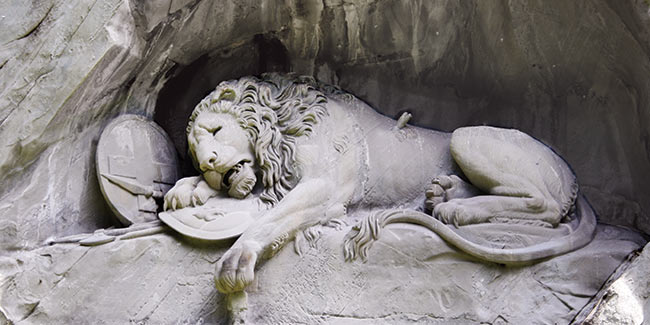 Lion of Lucerne monument, Switzerland