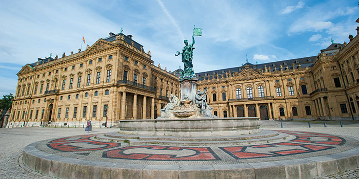 Wurzburg Residenz Courtyard Statue