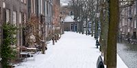 A snowy canal in Dordrecht