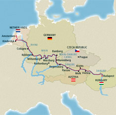 Grand European Tour map