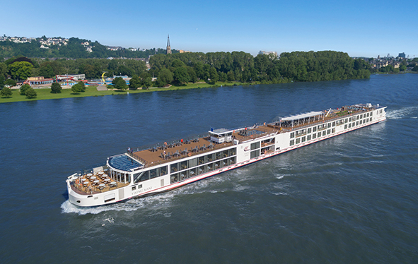 Viking Longship Mani sailing down the Rhine