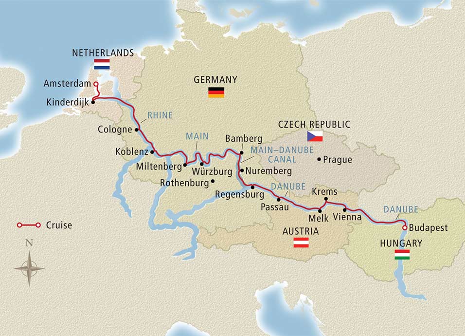 amsterdam to budapest river cruise route