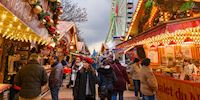 People enjoying a Christmas market